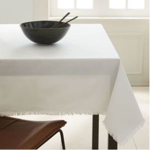 West Elm Frayed Edge Table Cloth 120 x 90 in 100% Cotton